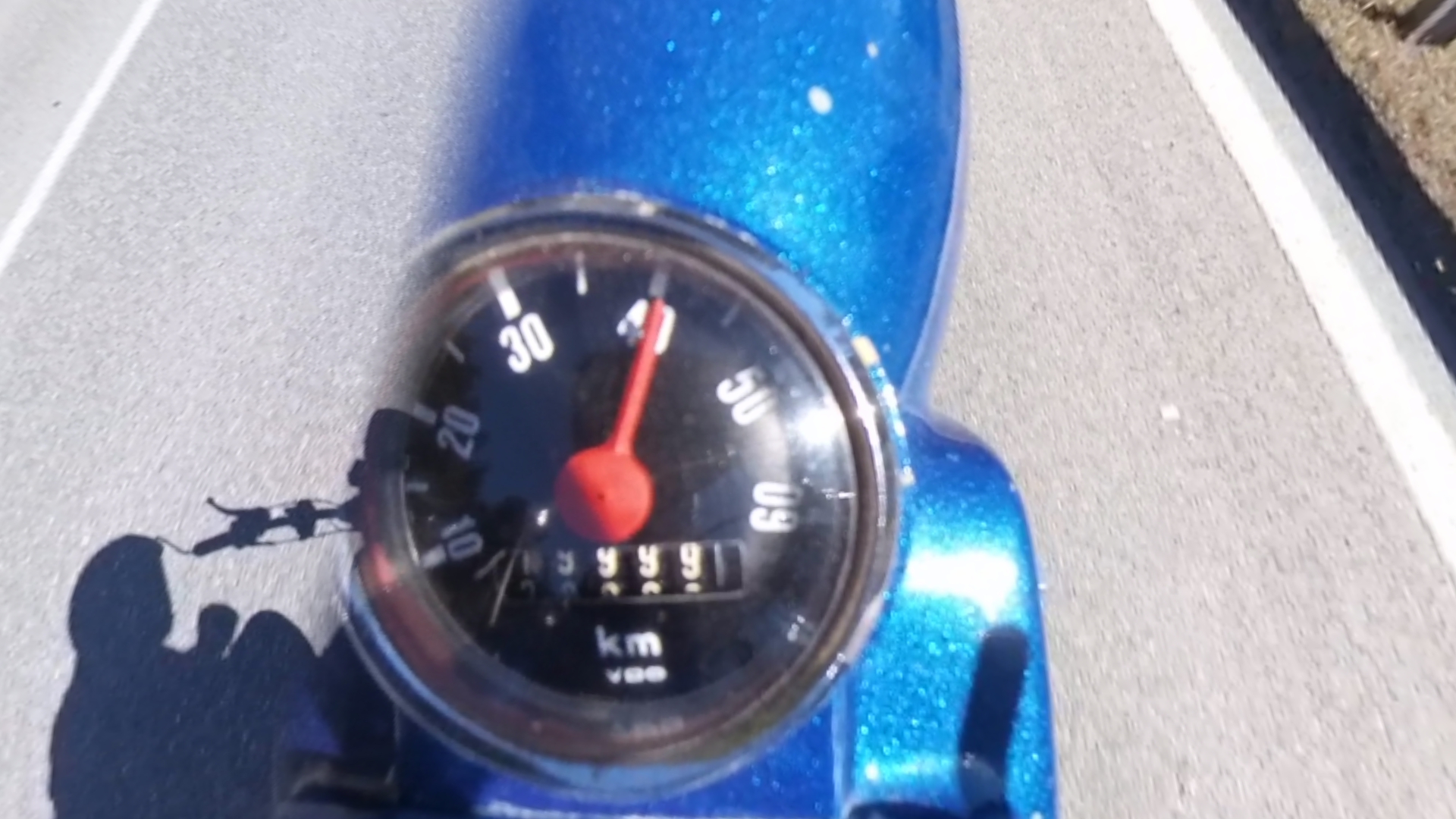 VDO Tacho der Zündapp Bergsteiger - 20.000 km auf der Uhr