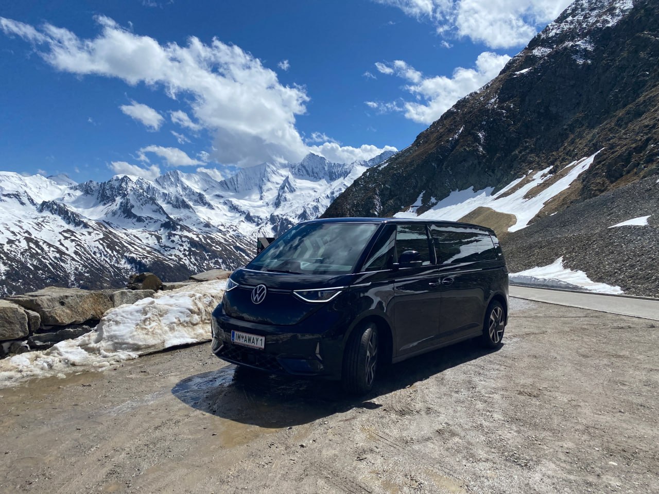 VW ID Buzz GTX am Timmelsjoch 2026 - Eröffnung